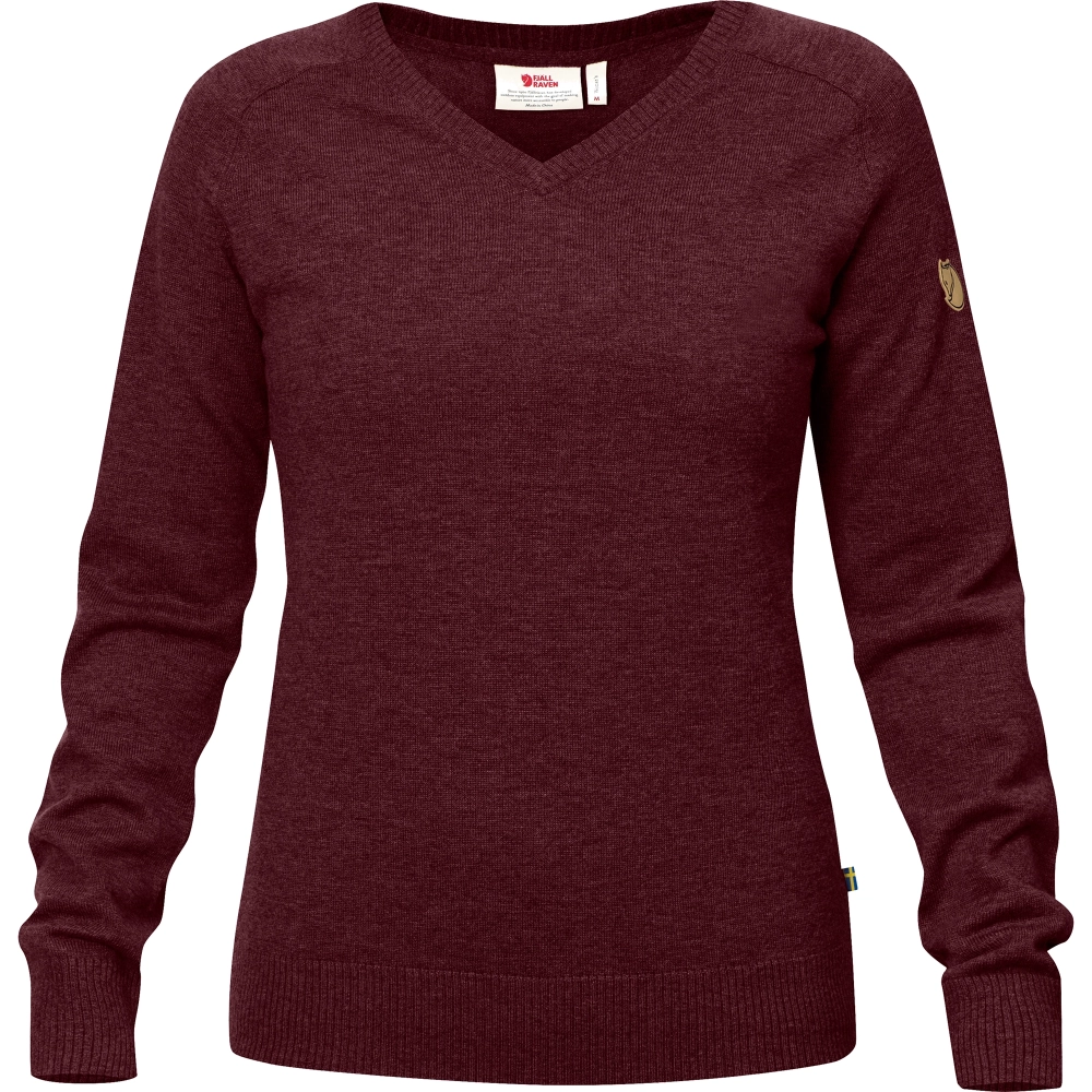 Sormland V-Neck Sweater W, kolor: 356 - Dark Garnet