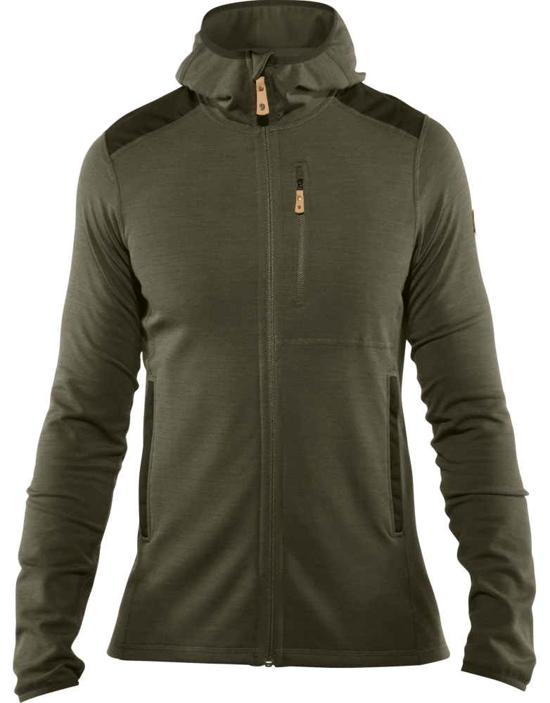 Keb Fleece Hoodie, kolor: 625-662 - Laurel Green-Deep Forest