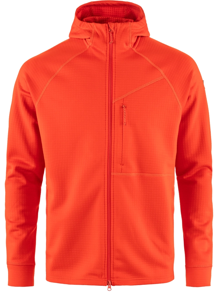 Abisko Grid Fleece Hoodie, kolor: 214 - Flame Orange