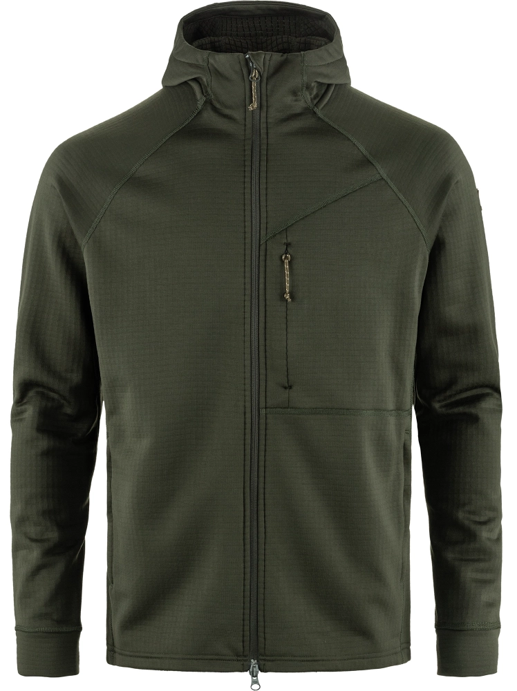 Abisko Grid Fleece Hoodie, kolor: 662 - Deep Forest