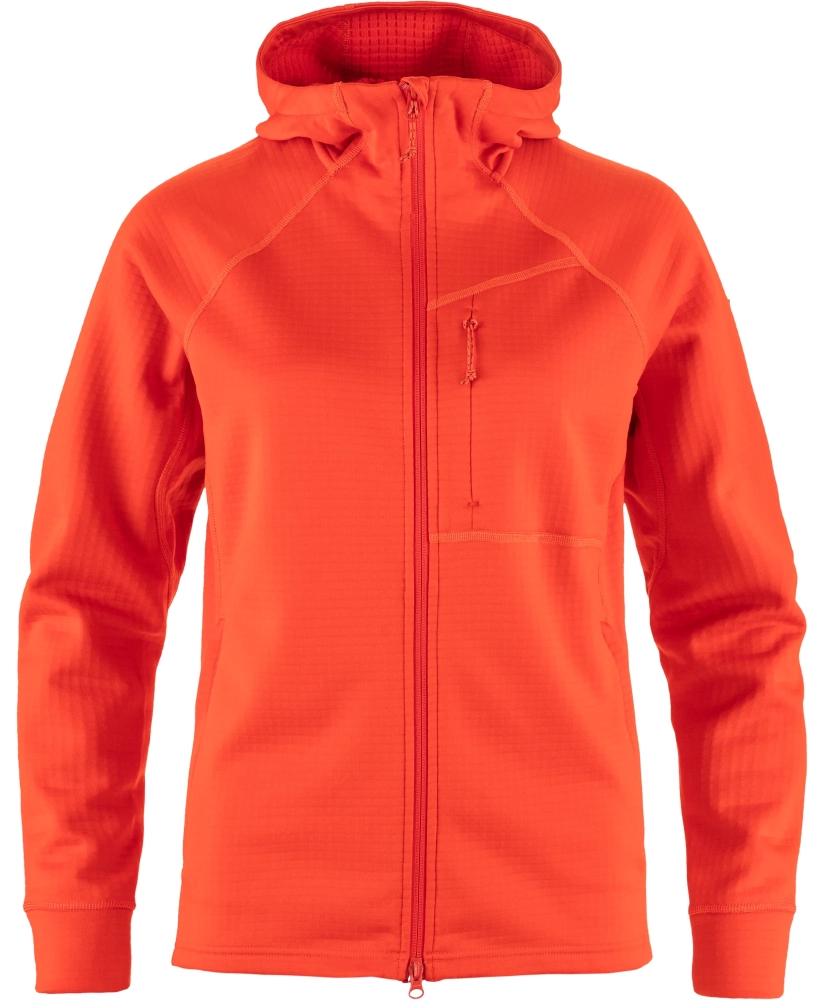 Abisko Grid Fleece Hoodie W, kolor: 214 - Flame Orange