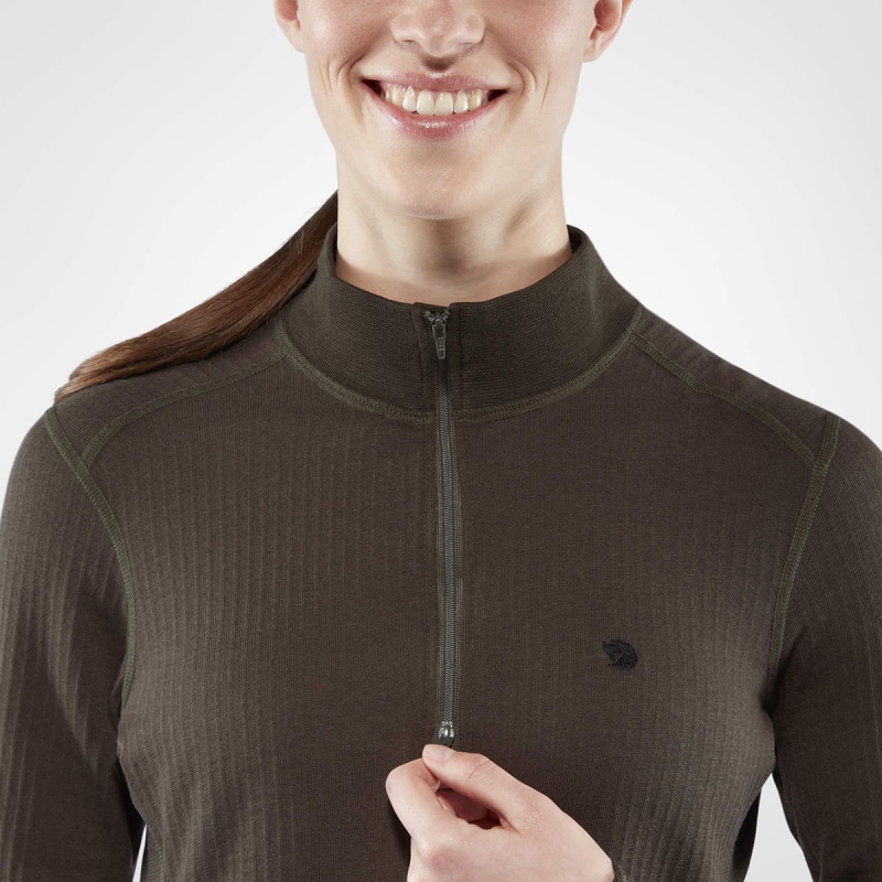 Varmland Woolterry Half Zip W, kolor: 633 - Dark Olive