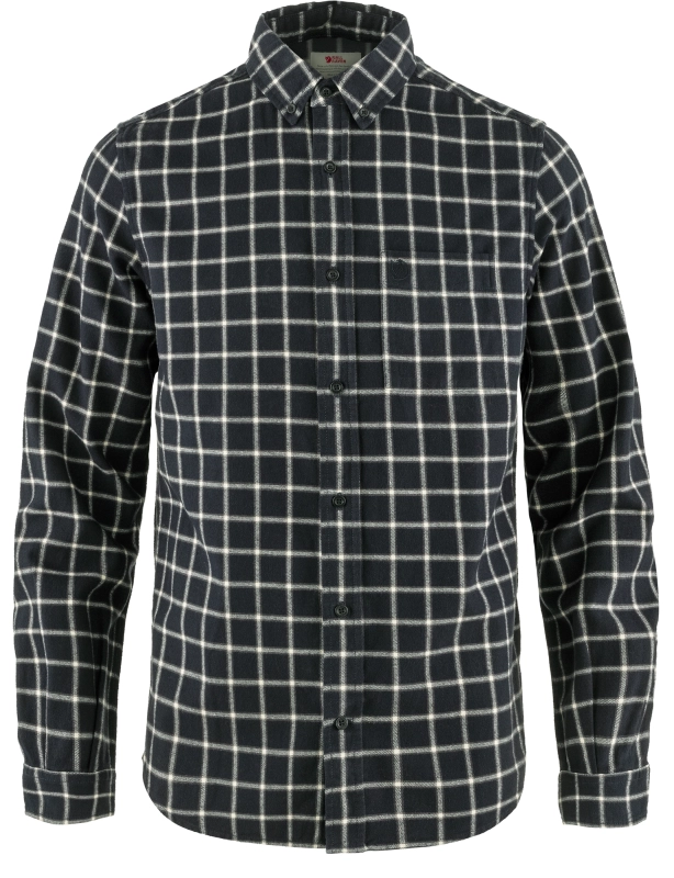 Ovik Flannel Shirt, kolor: 555-113 - Dark Navy-Chalk White