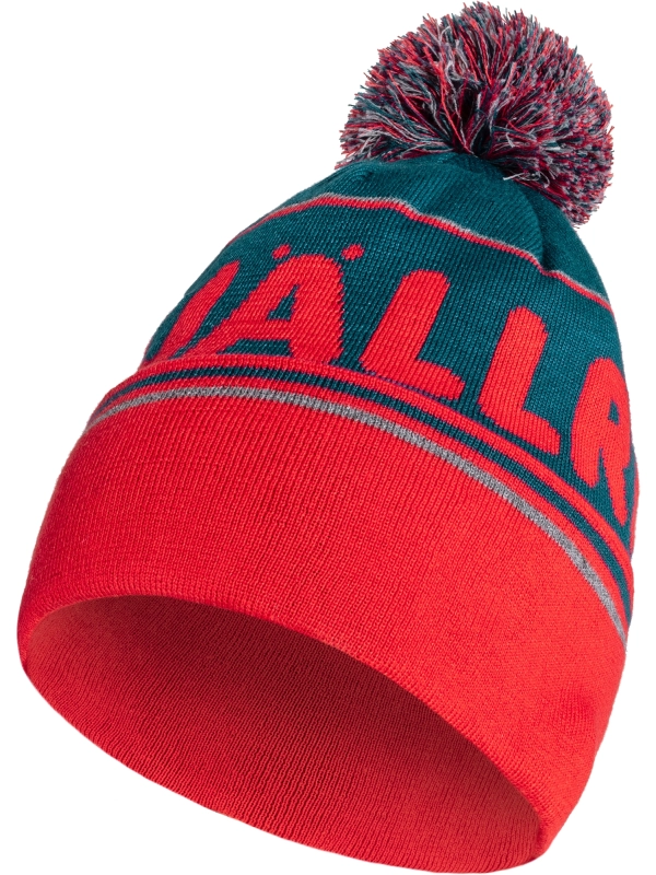 Fjallraven Pom Hat, kolor: 638 - Storm-True Red