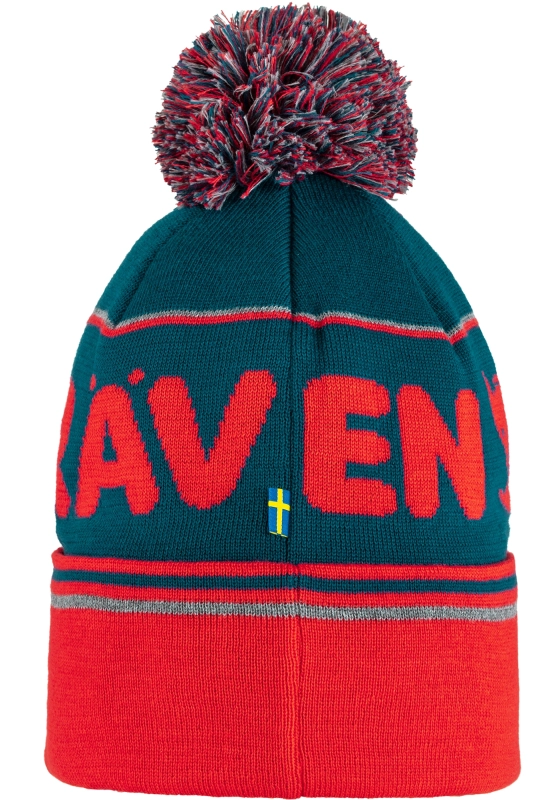 Fjallraven Pom Hat, kolor: 638 - Storm-True Red