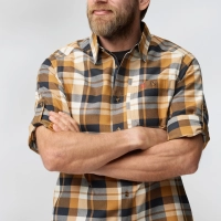 Fjallglim Shirt, kolor: 232-555 - Buckwheat Brown - Dark Navy
