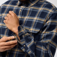 Ovik Heavy Flannel Shirt, kolor: 555-232 - Dark Navy - Buckwheat Brown - 6