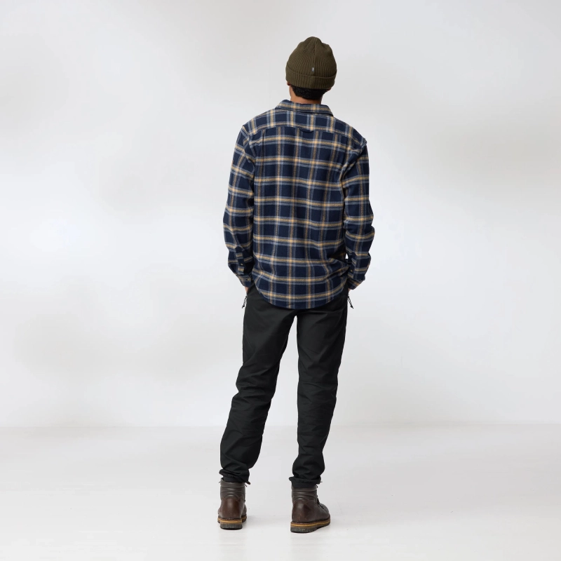 Ovik Heavy Flannel Shirt, kolor: 555-232 - Dark Navy - Buckwheat Brown - 5