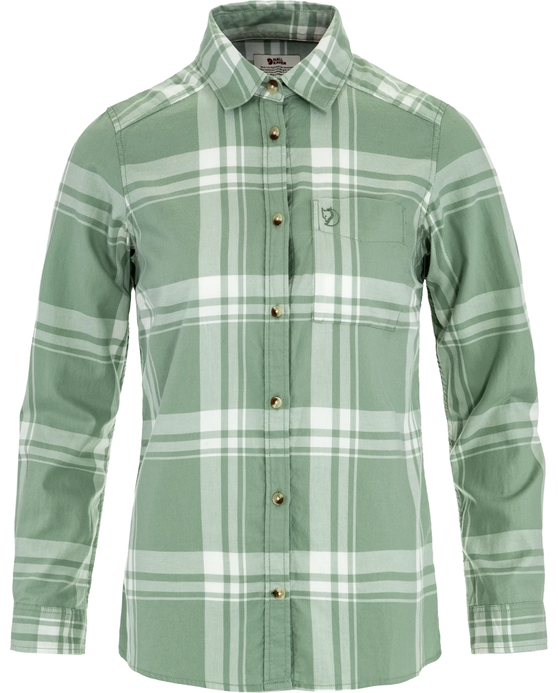 Ovik Lite Flannel Shirt W, kolor: 674-111 - Misty Green-Eggshell, 1