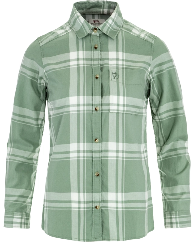 Ovik Lite Flannel Shirt W, kolor: 674-111 - Misty Green-Eggshell