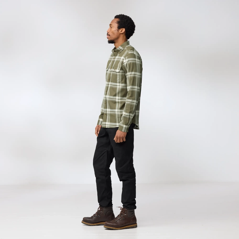 Ovik Lite Flannel Shirt, kolor: 625-113 - Laurel Green /Chalk White - 3