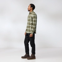 Ovik Lite Flannel Shirt, kolor: 625-113 - Laurel Green /Chalk White - 3