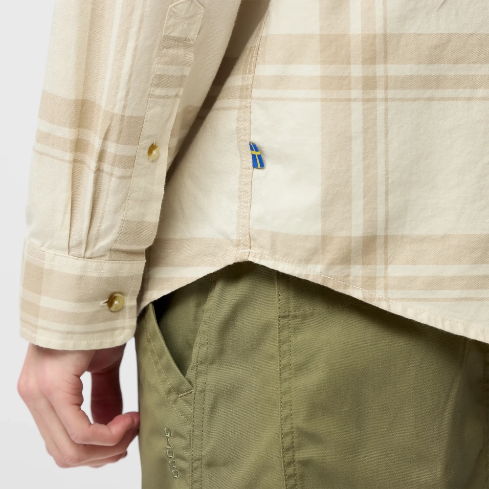 Ovik Lite Flannel Shirt M, kolor: 113-118 - Chalk White /Fossil - 7