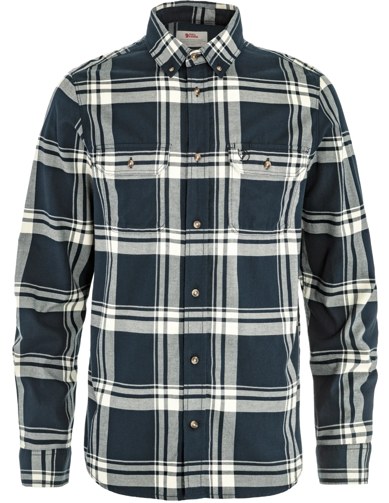 Ovik Lite Flannel Shirt M, kolor: 555-113 -Dark Navy-Chalk White - 1