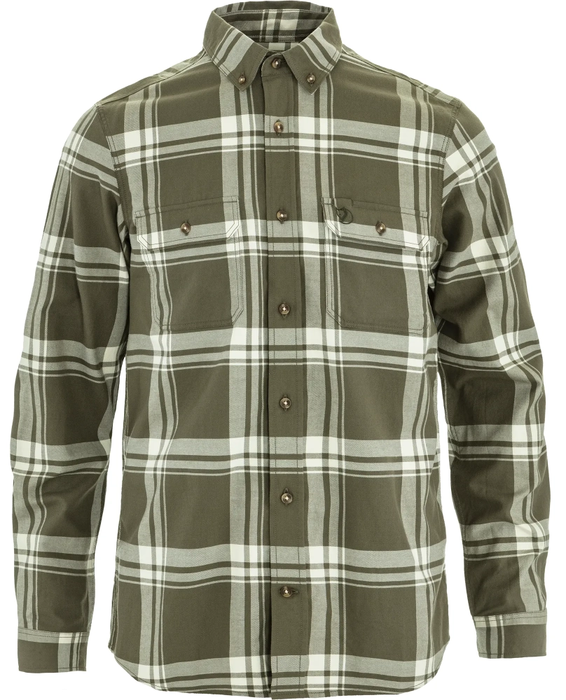 Ovik Lite Flannel Shirt, kolor: 625-113 - Laurel Green /Chalk White - 1