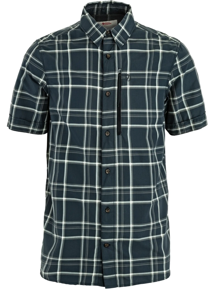 Abisko Hike Shirt SS, kolor: 555-113 - Dark Navy-Chalk White, 1