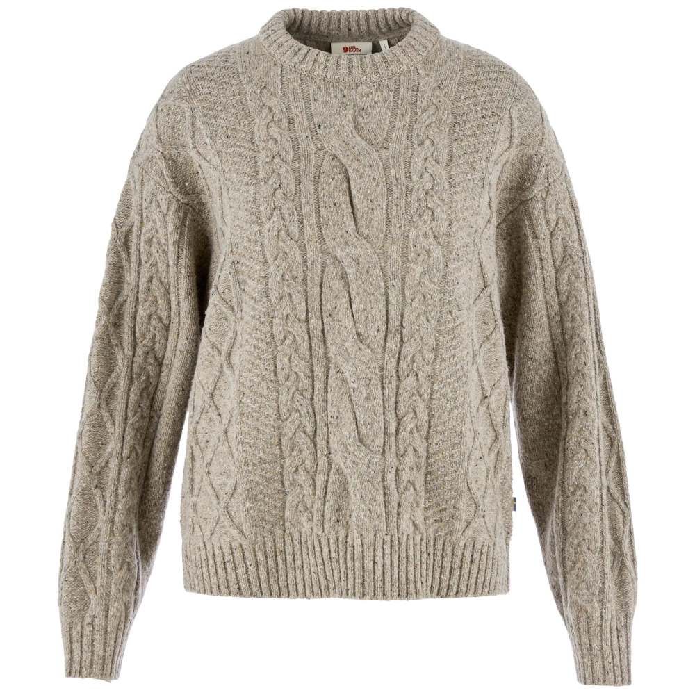 Ovik Cable Knit W | 021 Fog -1