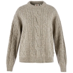 Ovik Cable Knit W | 021 Fog -1