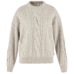 Ovik Cable Knit W | 113 White Chalk -1