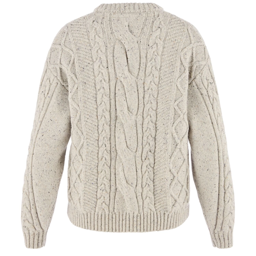 Ovik Cable Knit W | 113 White Chalk -2