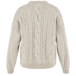 Ovik Cable Knit W | 113 White Chalk -2