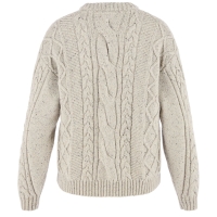 Ovik Cable Knit W | 113 White Chalk -2