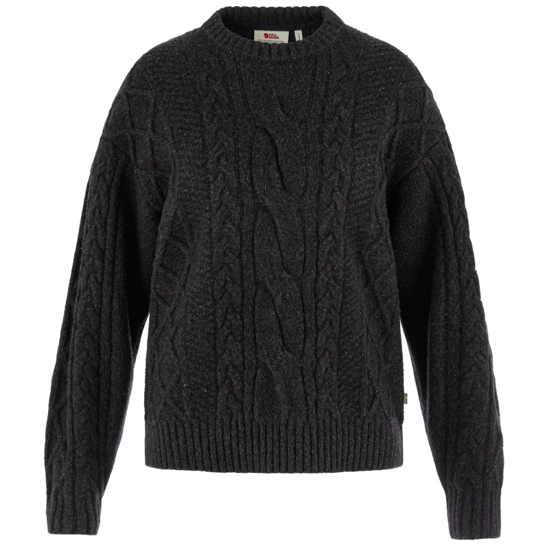 Ovik Cable Knit W | 550 Black -1
