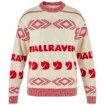 Fjallraven Jacquard Knit W | 113-334 Chalk White/True Red -1