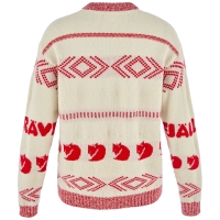 Fjallraven Jacquard Knit W | 113-334 Chalk White/True Red -2