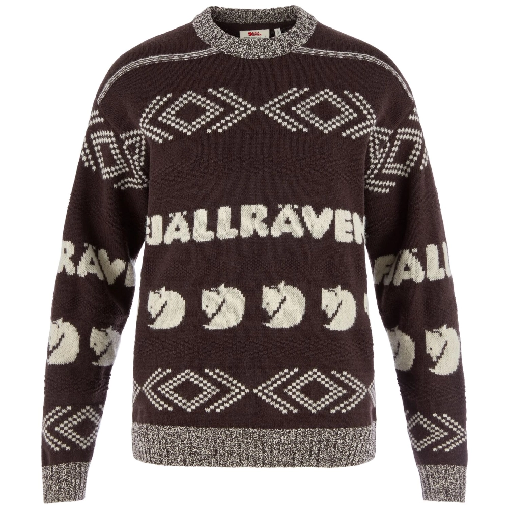 Fjallraven Jacquard Knit W | 294-191 Black Oak/Light Beige -1