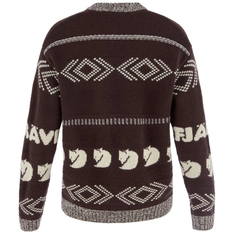 Fjallraven Jacquard Knit W | 294-191 Black Oak/Light Beige -2