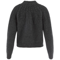 Ovik Solid Jacquard Knit W | 030 Dark Grey -2