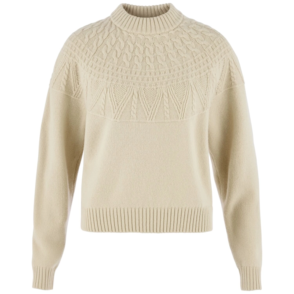 Ovik Solid Jacquard Knit W | 191 Light Beige -1