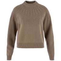 Ovik Solid Jacquard Knit W | 244 Suede Brown -1