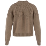 Ovik Solid Jacquard Knit W | 244 Suede Brown -2