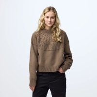 Ovik Solid Jacquard Knit W | 244 Suede Brown -3