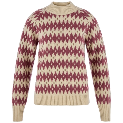 Ovik Jacquard Knit W | 191-410 Light Beige/Mesa Purple -1