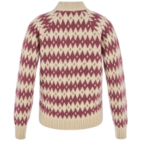 Ovik Jacquard Knit W | 191-410 Light Beige/Mesa Purple -2