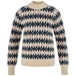 Ovik Jacquard Knit W | 191-555 Light Beige/Dark Navy -1