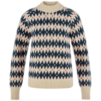 Ovik Jacquard Knit W | 191-555 Light Beige/Dark Navy -1