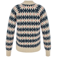 Ovik Jacquard Knit W | 191-555 Light Beige/Dark Navy -2