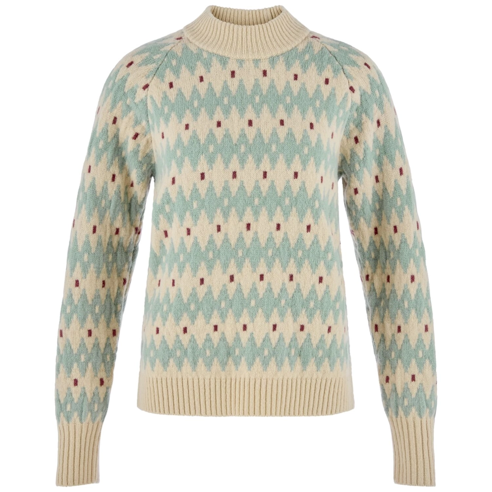 Ovik Jacquard Knit W | 191-674 Light Beige/Misty Green -1