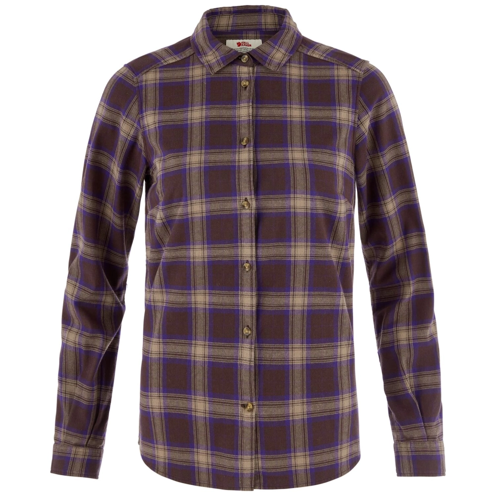 Ovik Classic Flannel Shirt W | 294-425 Black Oak/Dark Violet -1
