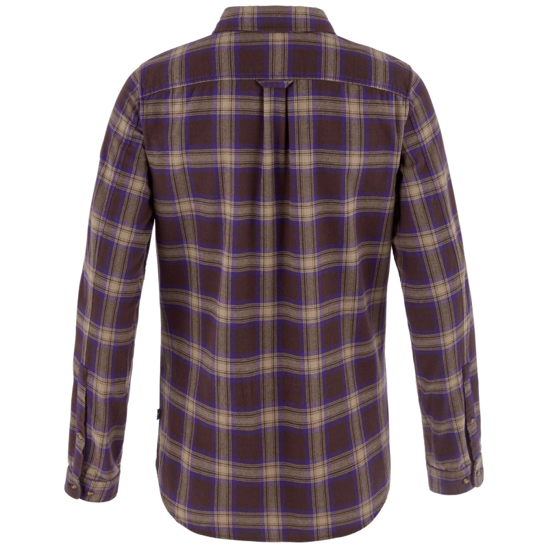 Ovik Classic Flannel Shirt W | 294-425 Black Oak/Dark Violet -2