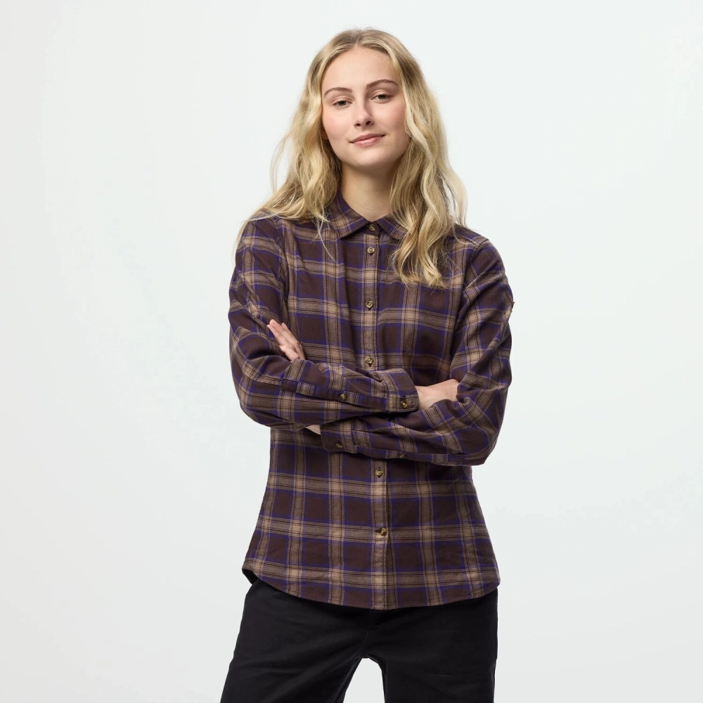 Ovik Classic Flannel Shirt W | 294-425 Black Oak/Dark Violet -3