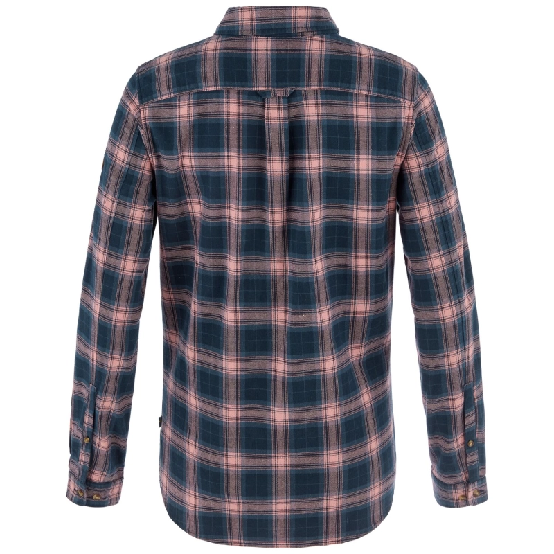 Ovik Classic Flannel Shirt W | 555-300 Dark Navy/Dusty Rose -2