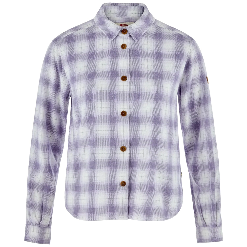 Ovik Boxy Flannel Shirt W | 111-452 - Eggshell/Lavender Mist -1