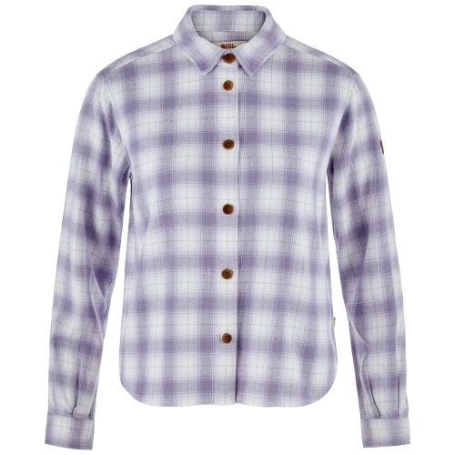 Ovik Boxy Flannel Shirt W | 111-452 - Eggshell/Lavender Mist -1
