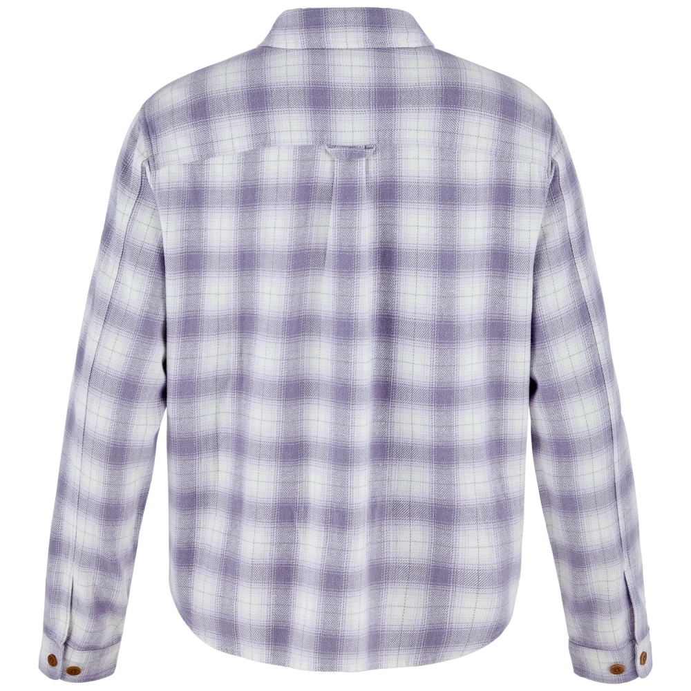 Ovik Boxy Flannel Shirt W | 111-452 - Eggshell/Lavender Mist -2