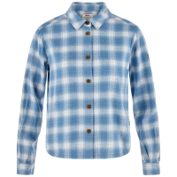 Ovik Boxy Flannel Shirt W | 111-543 - Eggshell/Dawn Blue -1
